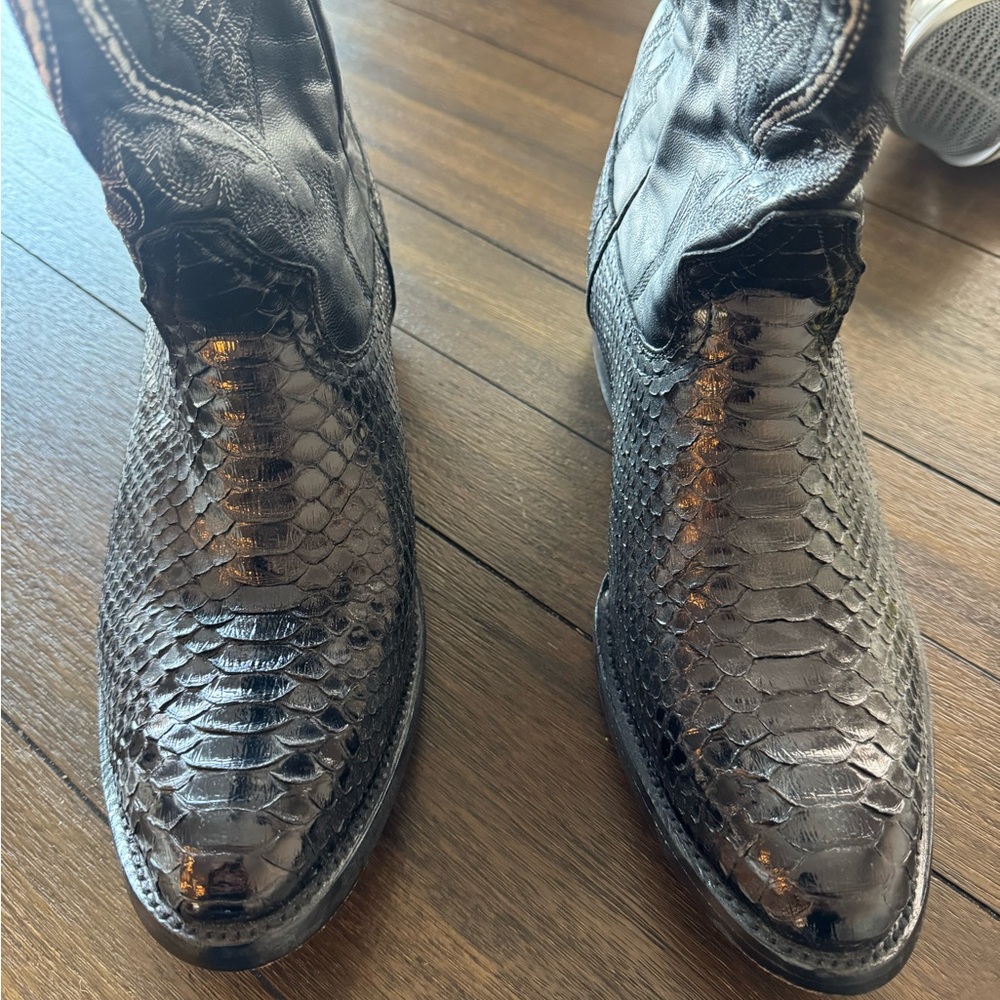 J.B. Dillon Charcoal Snakeskin Men's Boots
